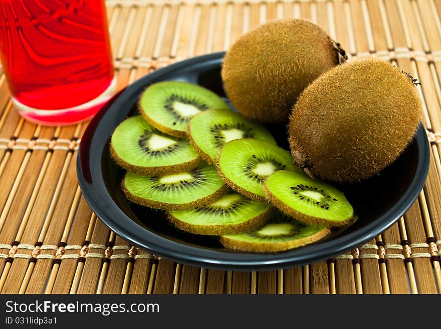 Fresh kiwis isolated on a white background