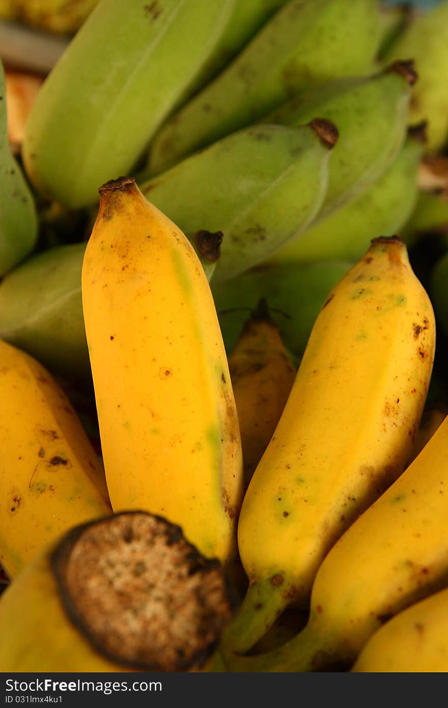 Fresh banana in the market.