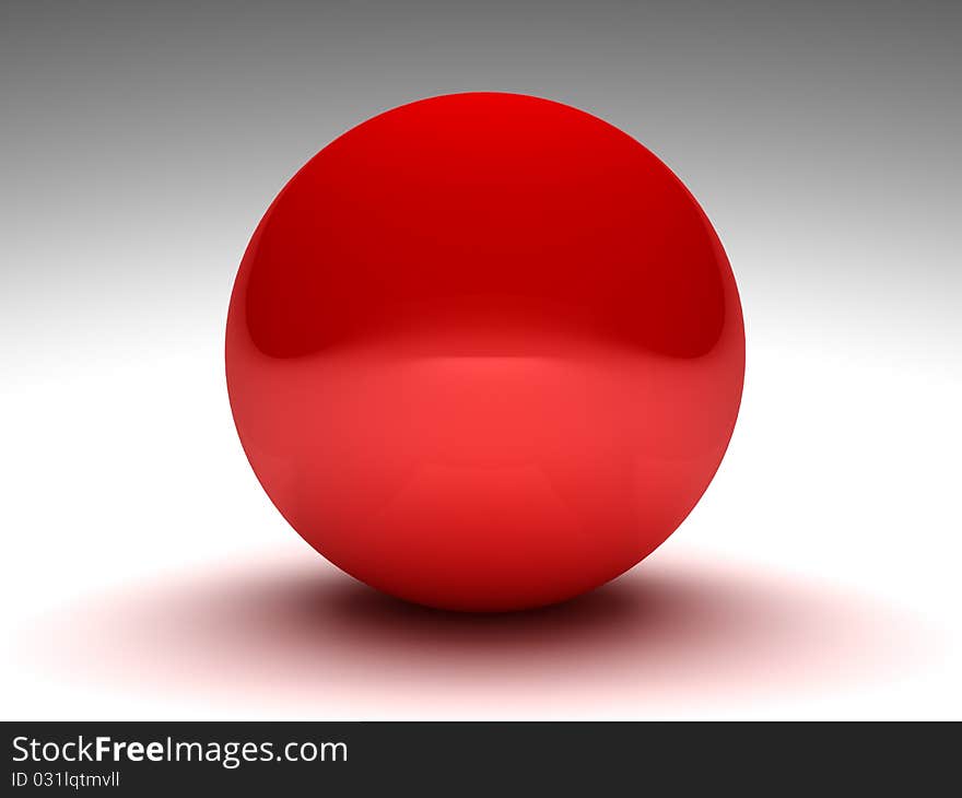 Red metal ball