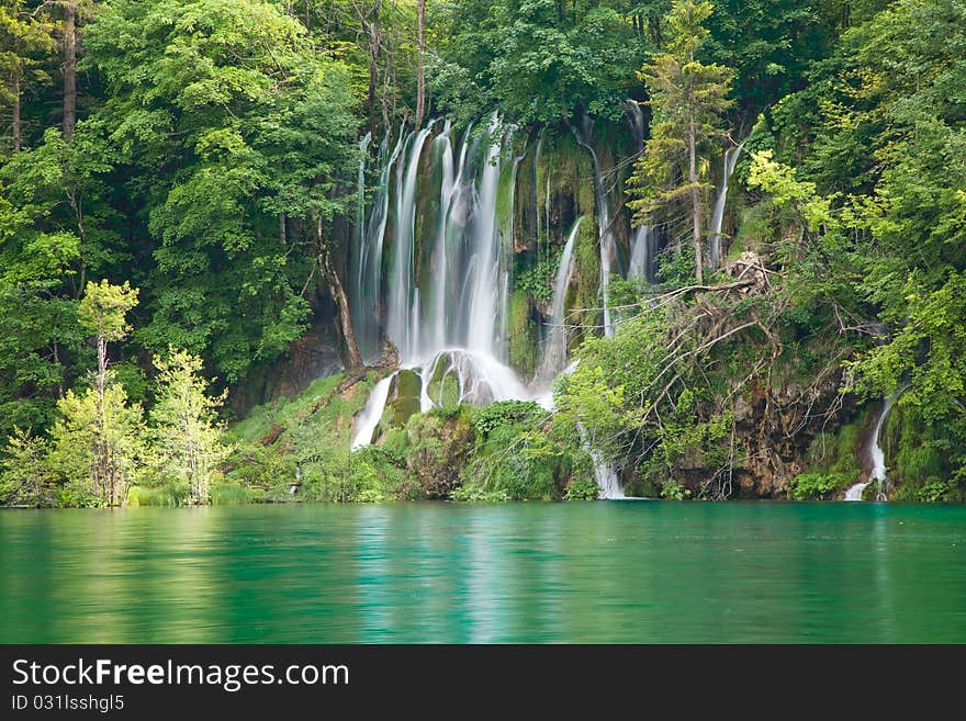 Breathtaking view in the Plitvice Lakes National Park (Croatia)