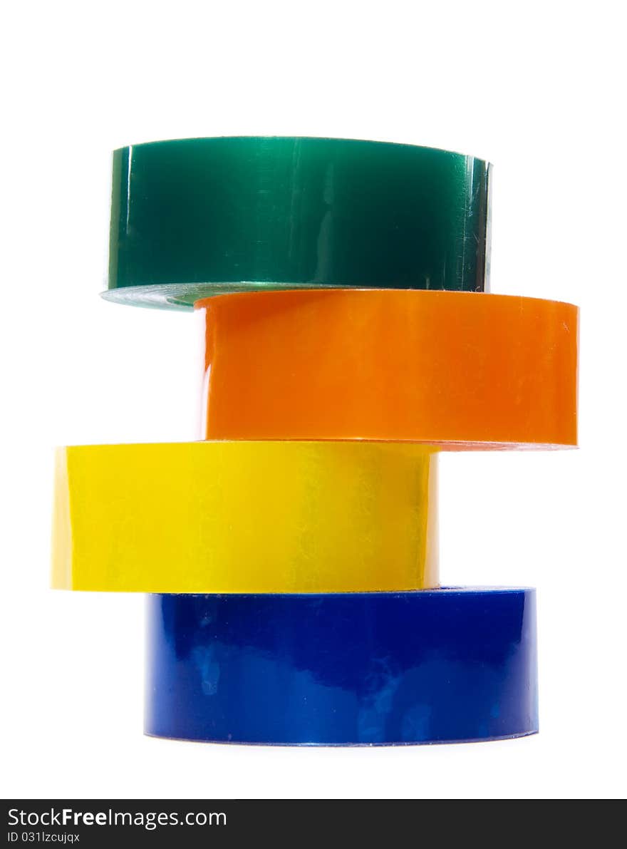 Office sellotape pile