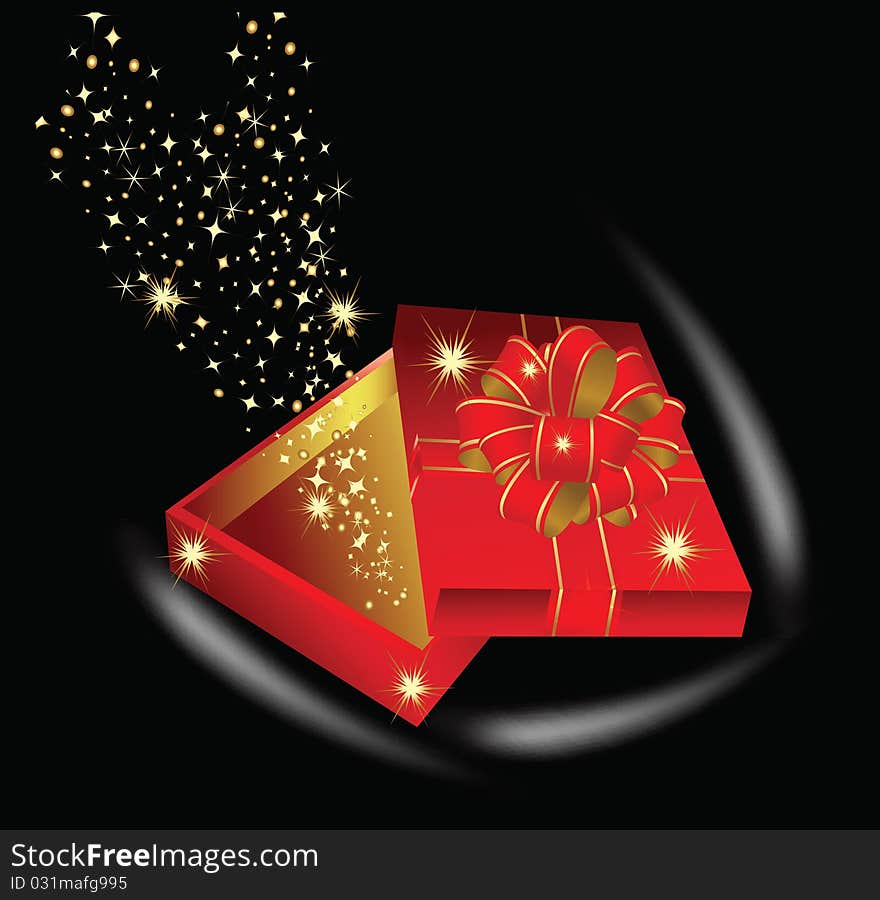 Festive box in vector format. Festive box in vector format