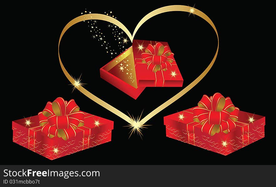 Holiday boxes in vector format. Holiday boxes in vector format