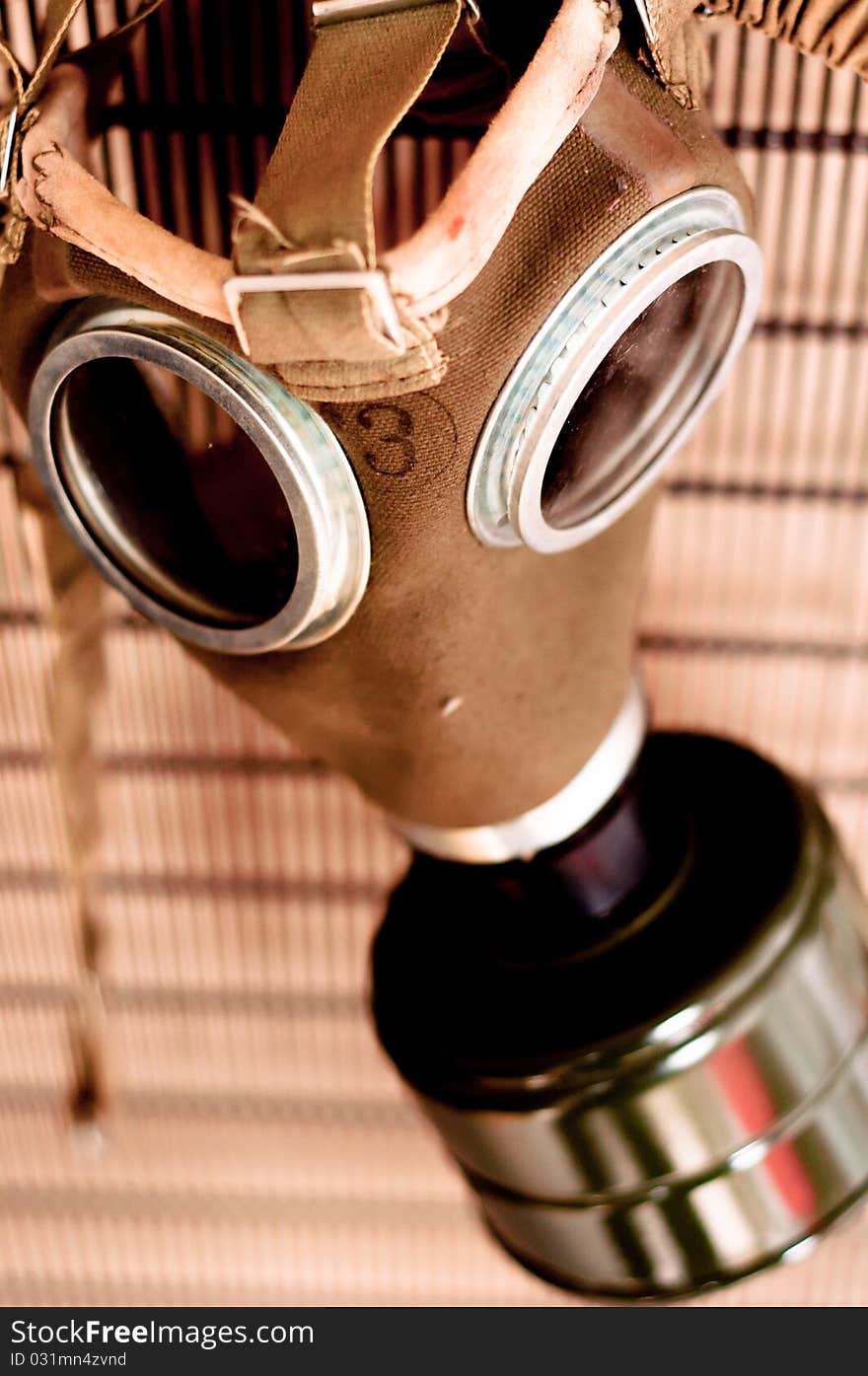 Gasmask With Blurry Background