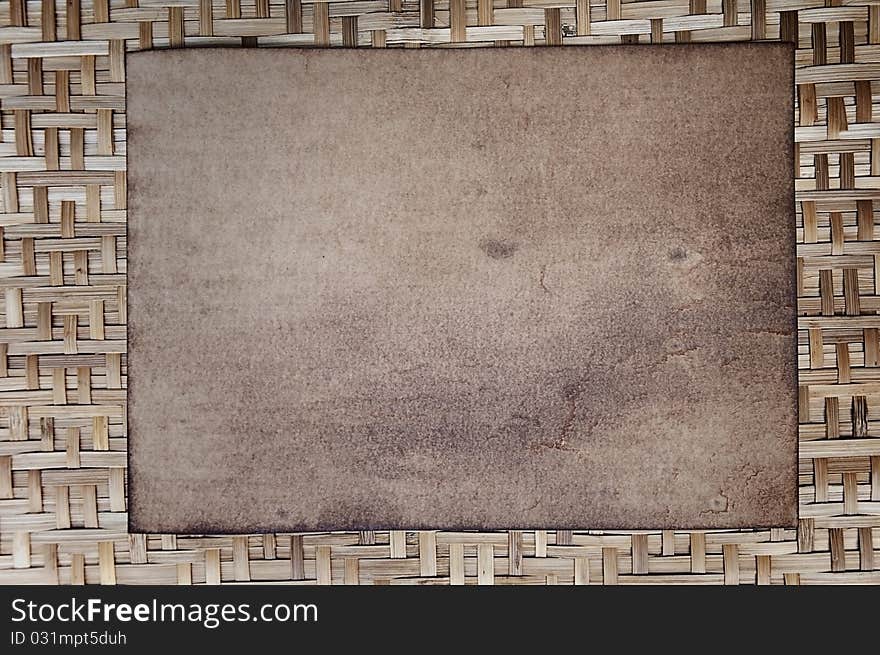 Old paper as bamboo wood background