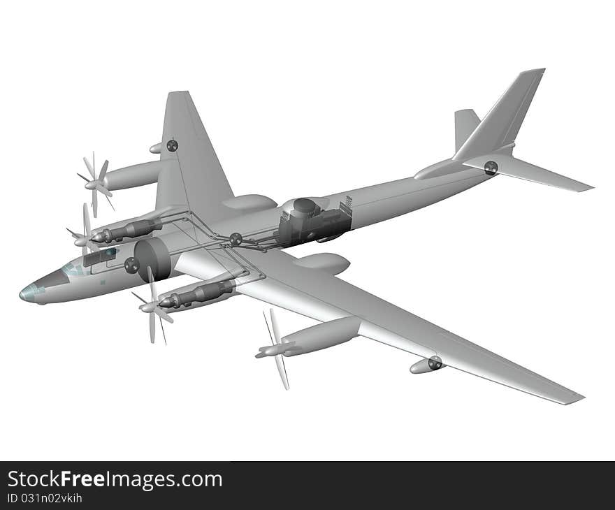 Reconstruction of plains developed by Tupolev bureau during nuclear aircraft develops. Reconstruction of plains developed by Tupolev bureau during nuclear aircraft develops.