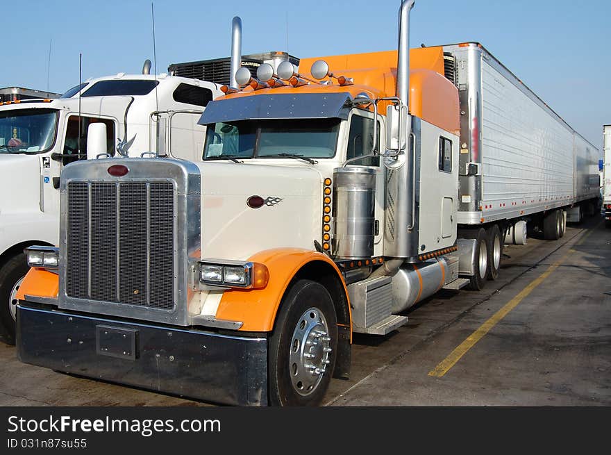 This is a dressed up large car/chicken truck. with a refrigerated reefer unit attached. This is a dressed up large car/chicken truck. with a refrigerated reefer unit attached.