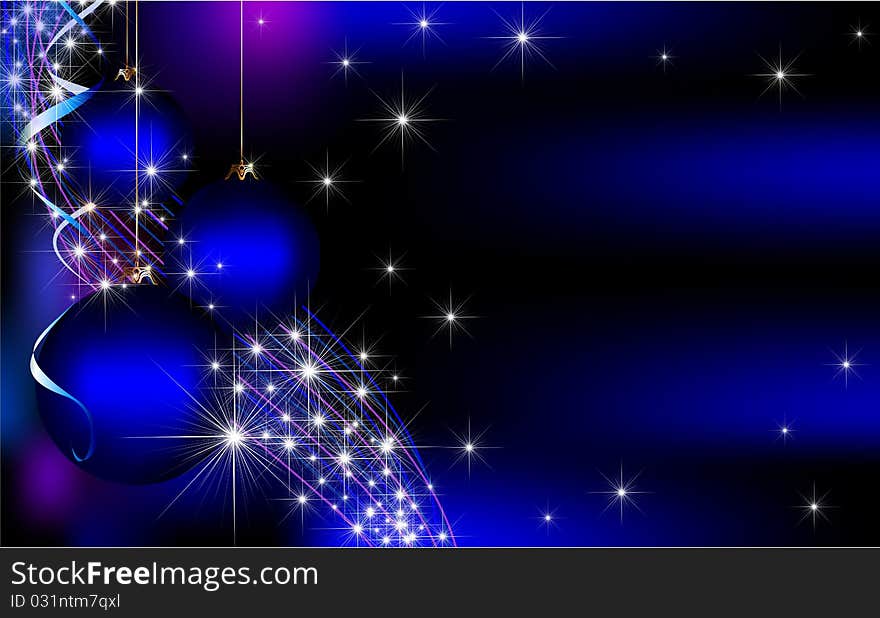 Christmas decorations on a dark background. Christmas decorations on a dark background