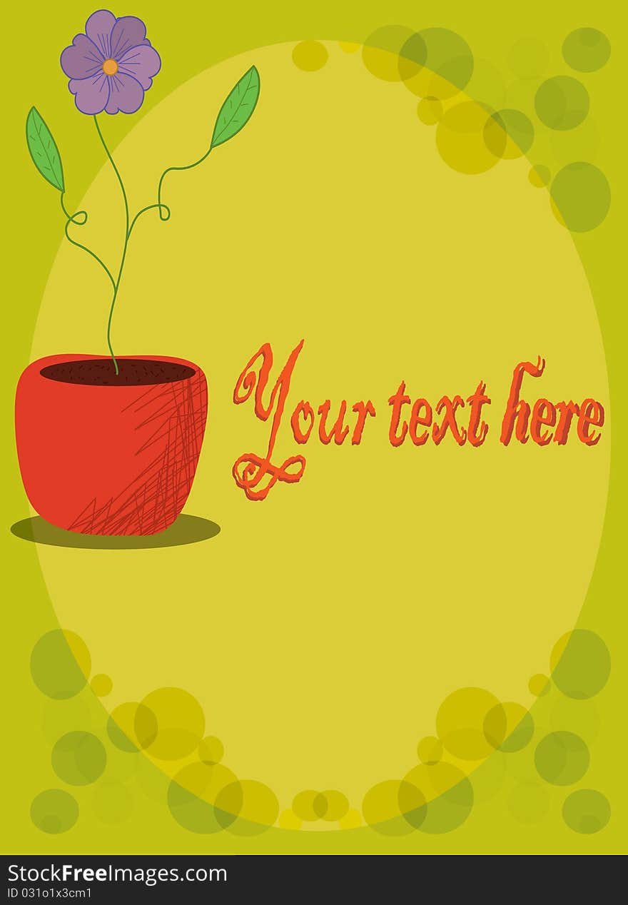 Flower Pot With Copy Space