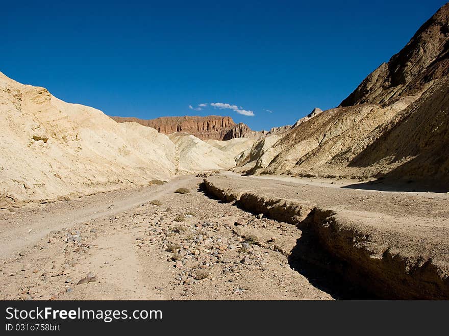 Beautiful mountain trails in Death Valley, California