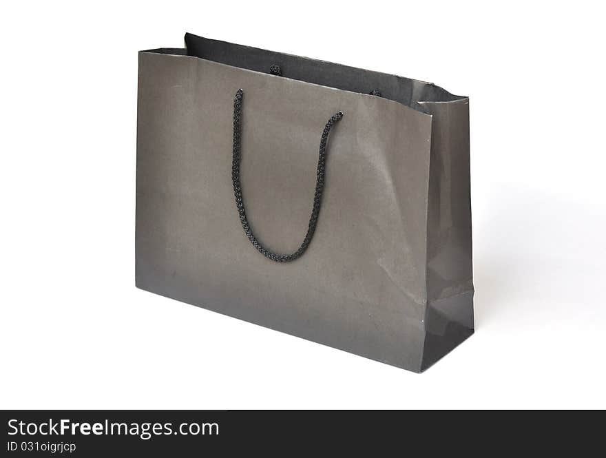 Black shopping paper bag