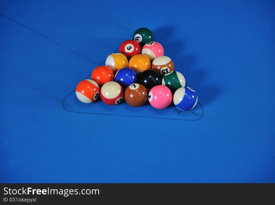 Young man play pro billiard game