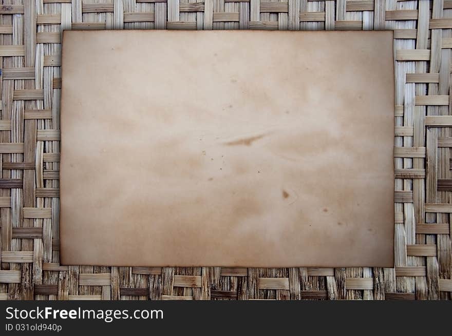 Ancient paper as bamboo wooden background. Ancient paper as bamboo wooden background