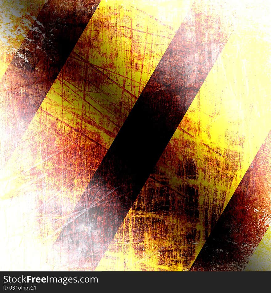 Warning Background Texture With Common Black and Yellow Stripes