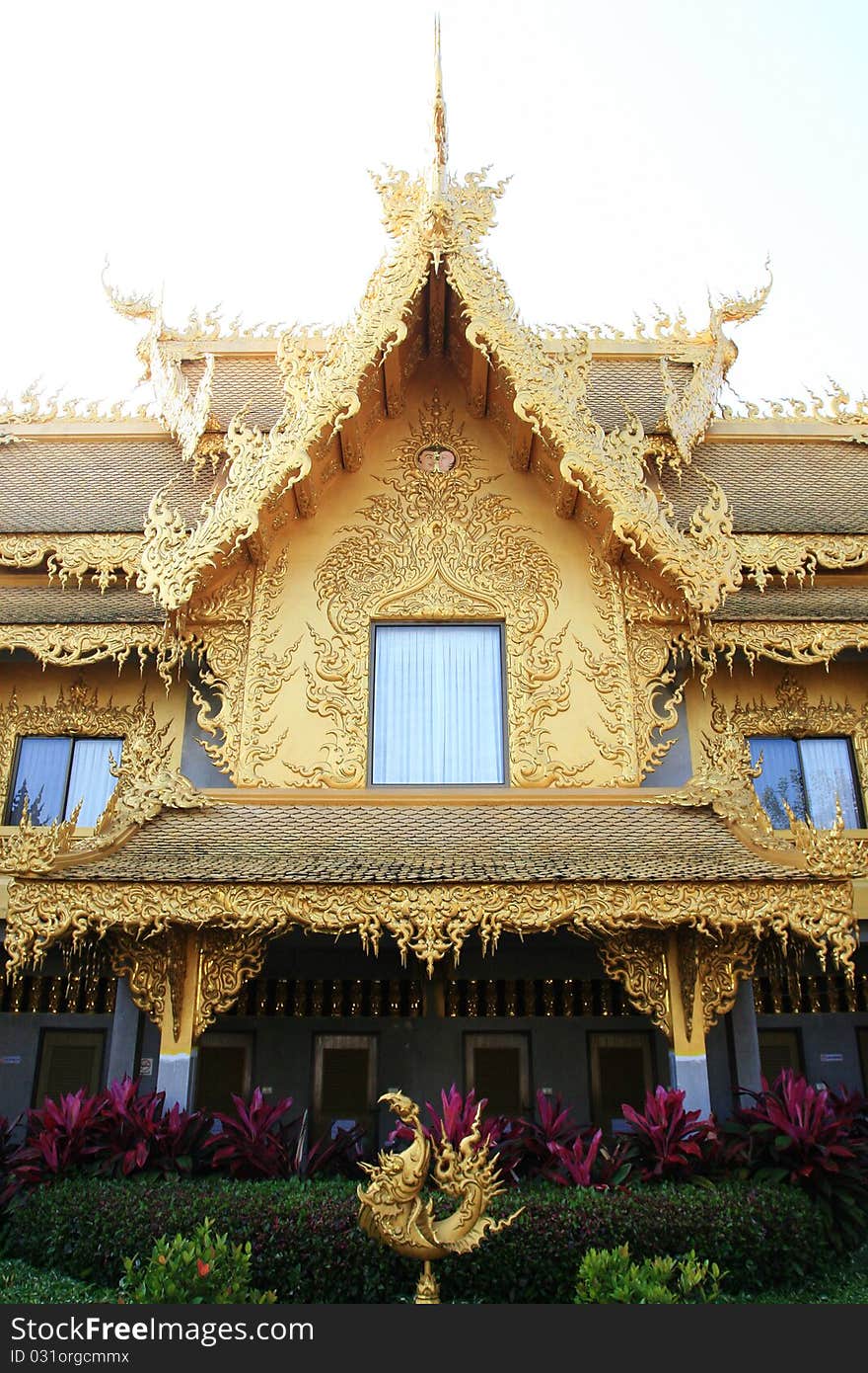 View of golden house in Thailand