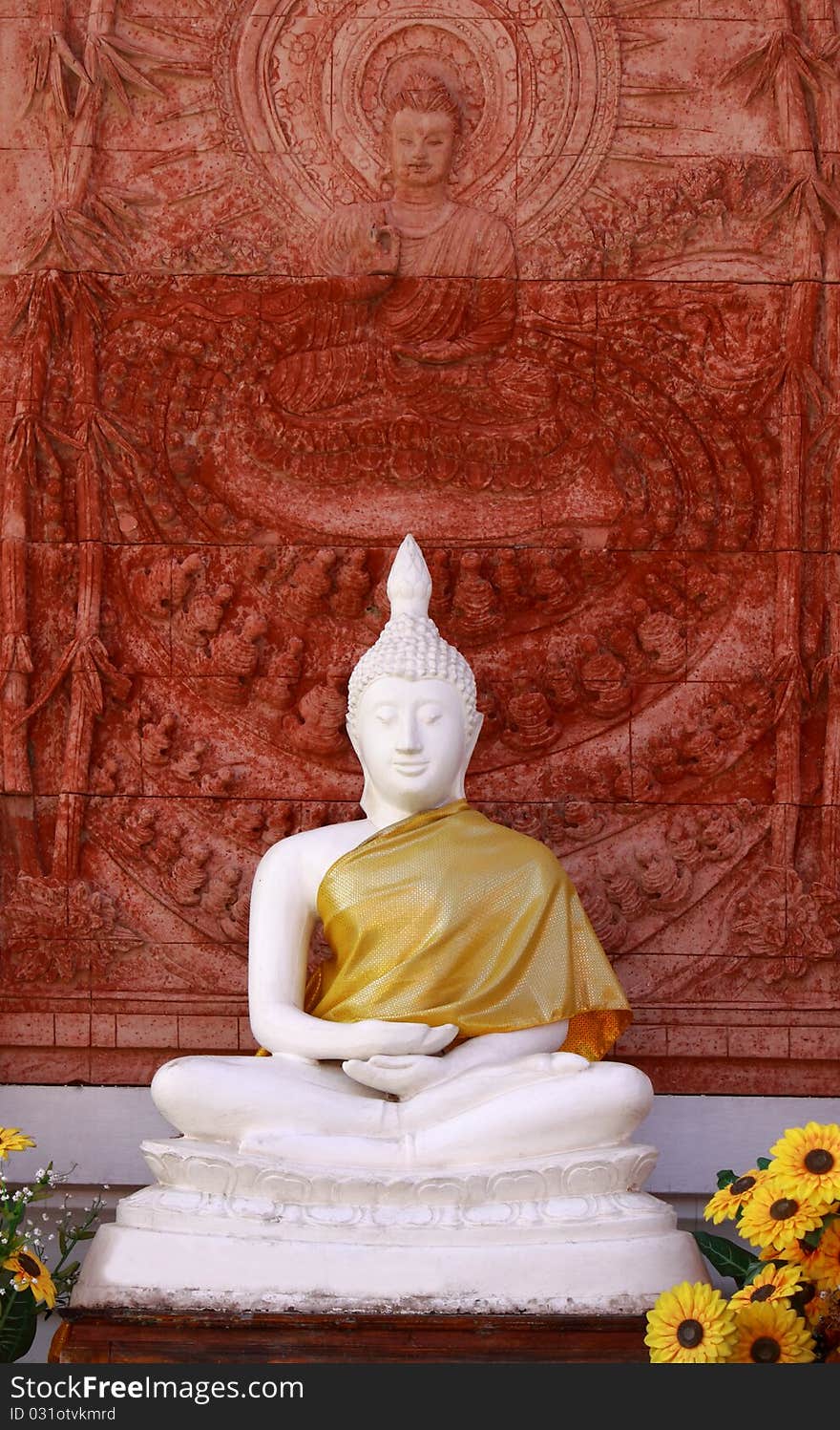 Image white of buddha in Thailand. Image white of buddha in Thailand