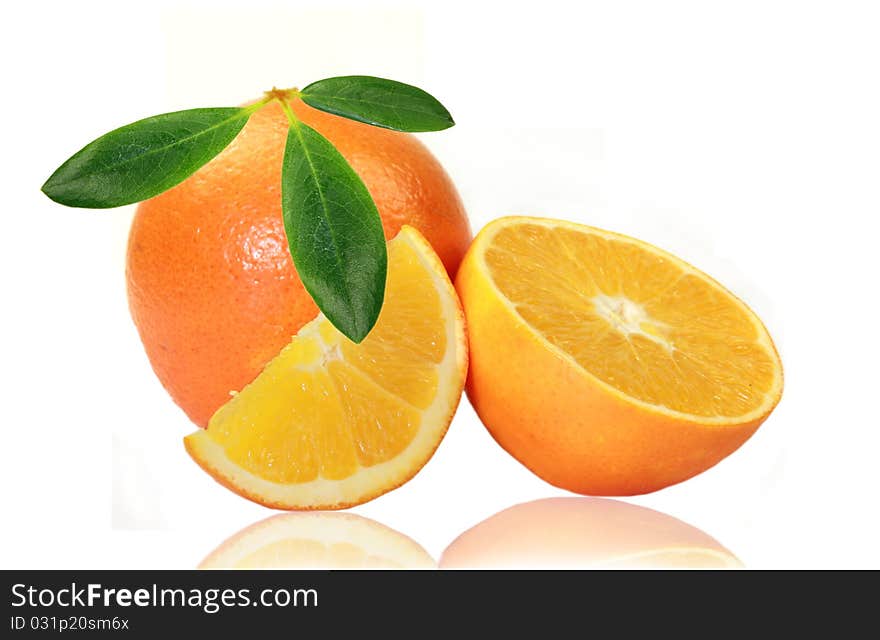 Studio photo of Oranges on white background. Studio photo of Oranges on white background