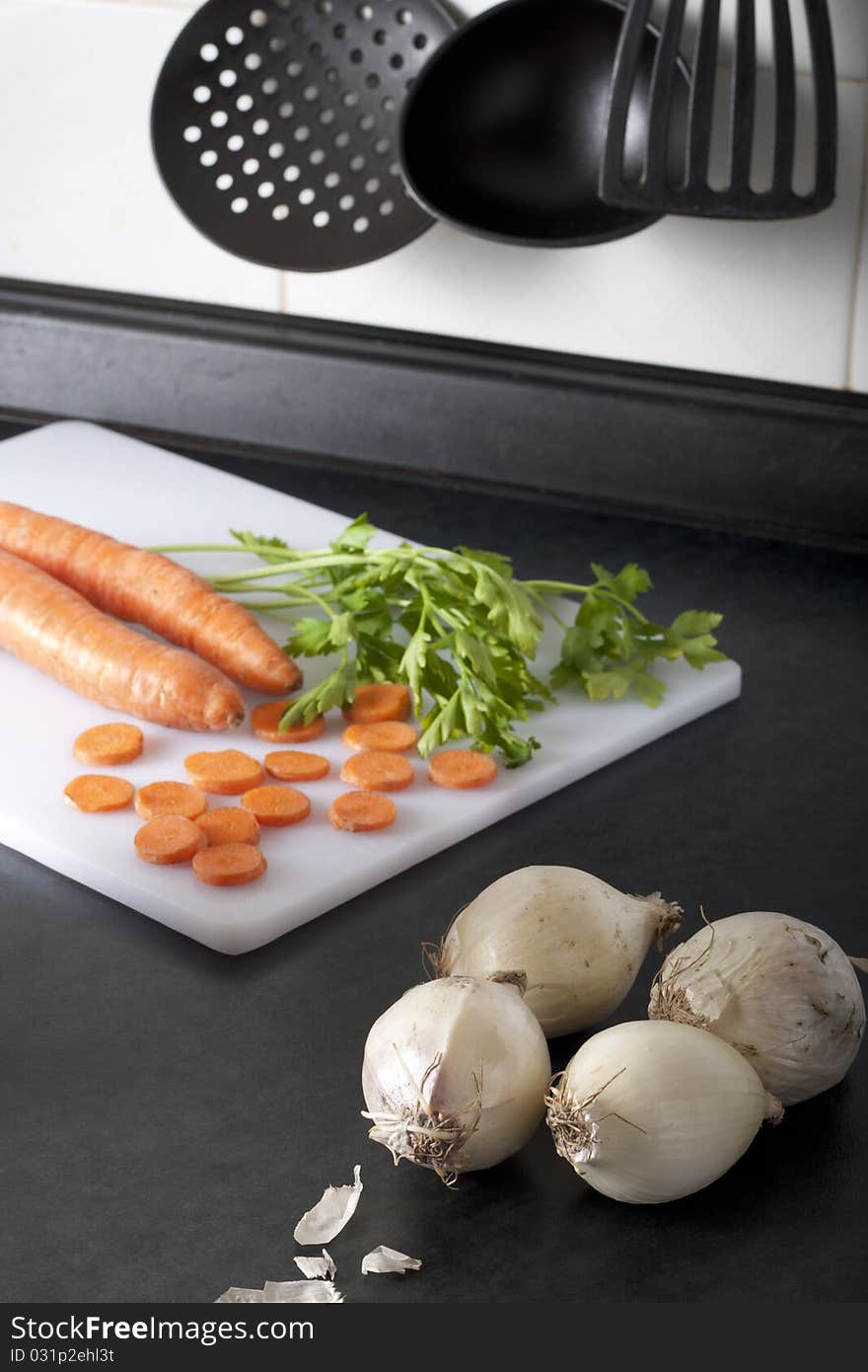 Onions, Carrots And Parsley