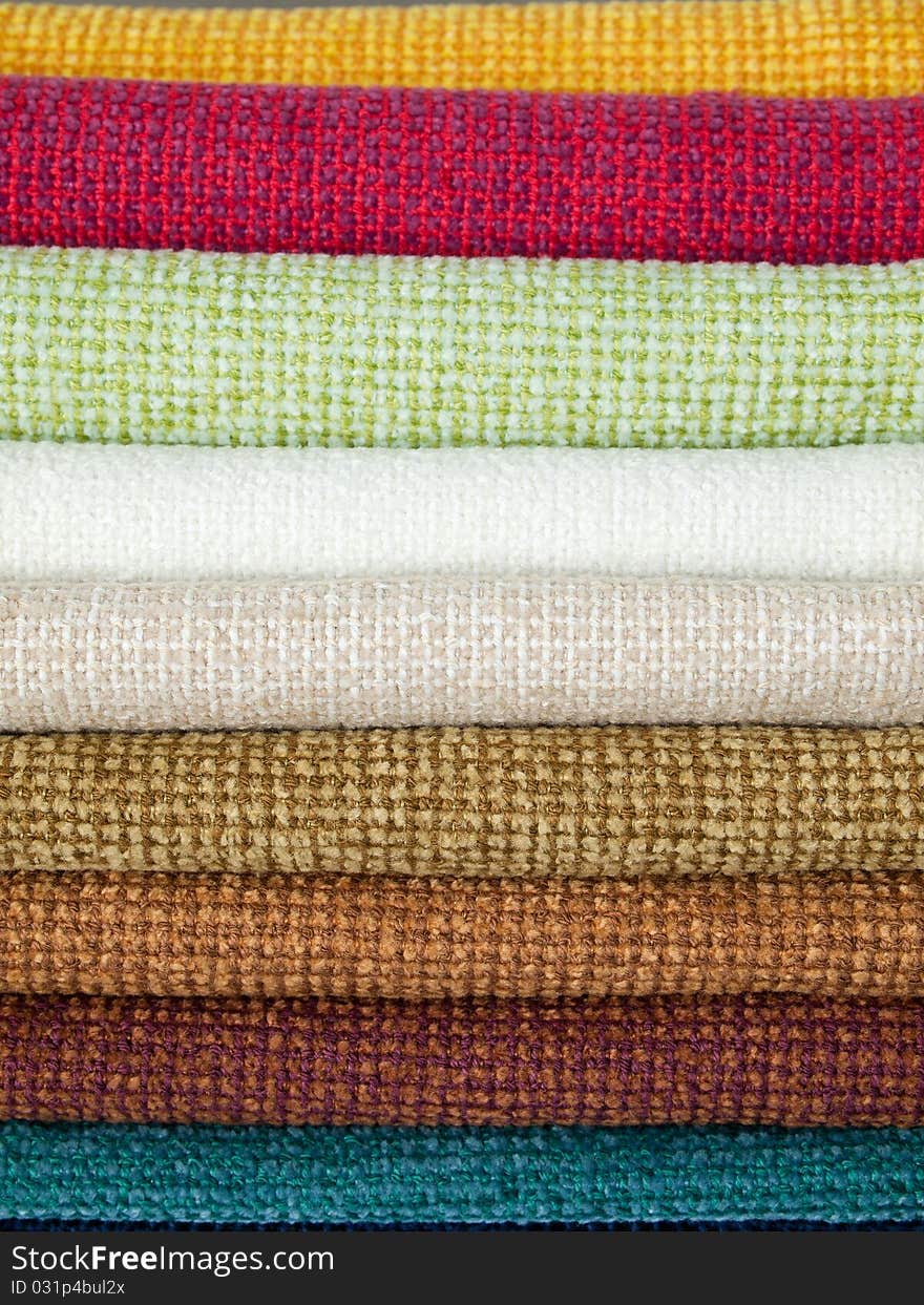 Many examples of colored cotton lining layer Horizontal