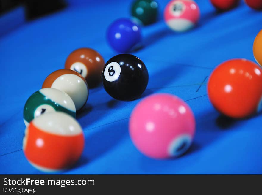 Young Man Play Pro Billiard Game