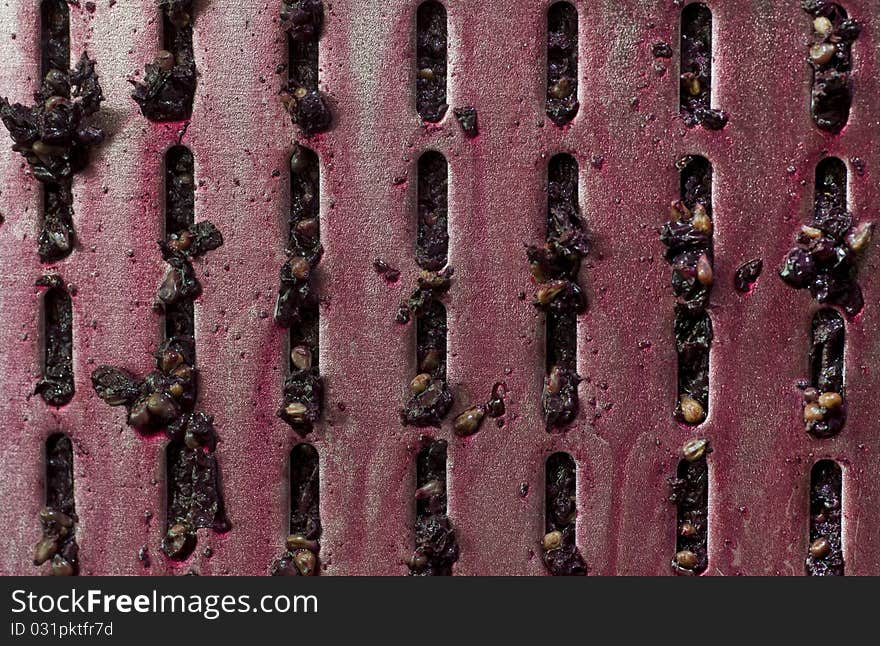 Close-up of a wine press