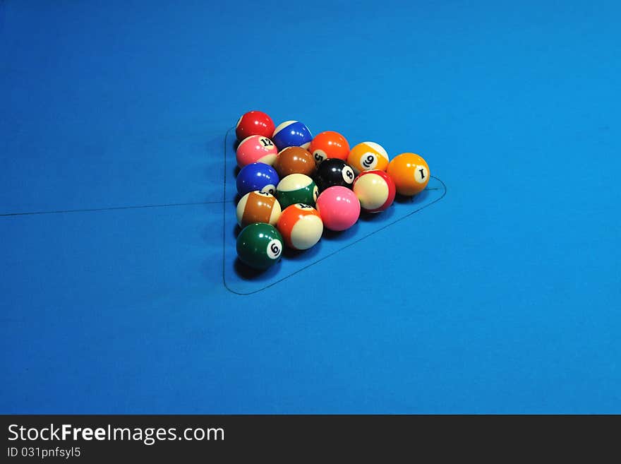 Young man play pro billiard game