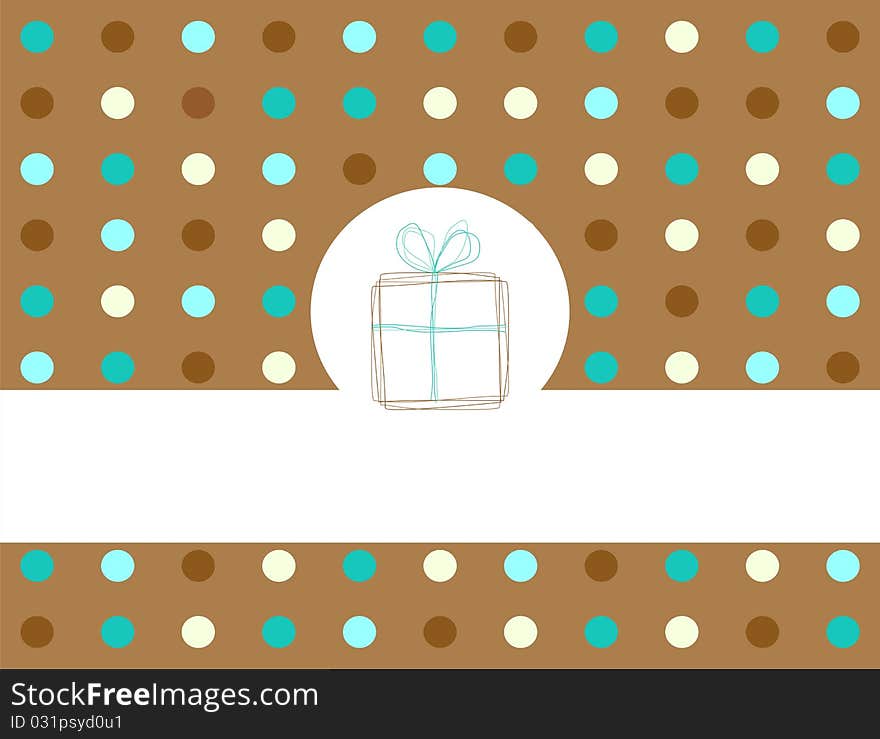 Christmas present on brown background. Christmas present on brown background