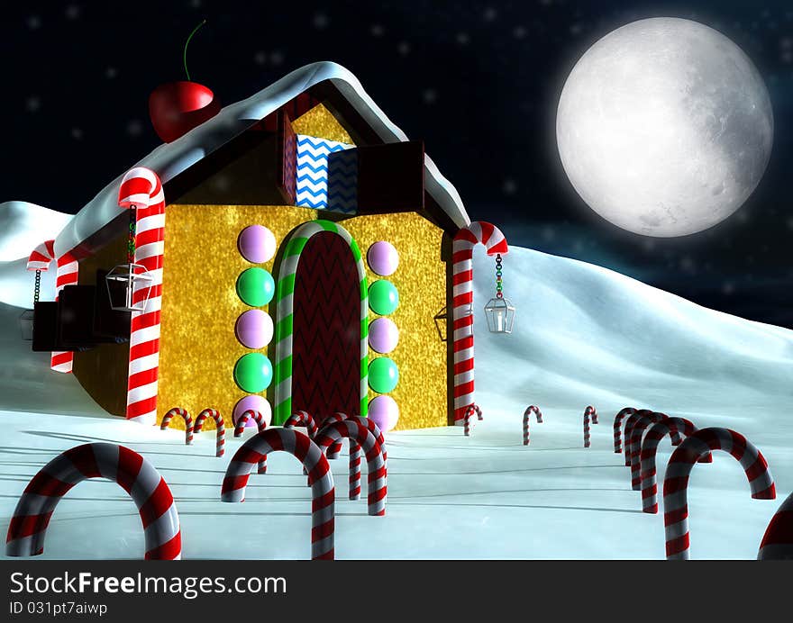 Christmas candy house