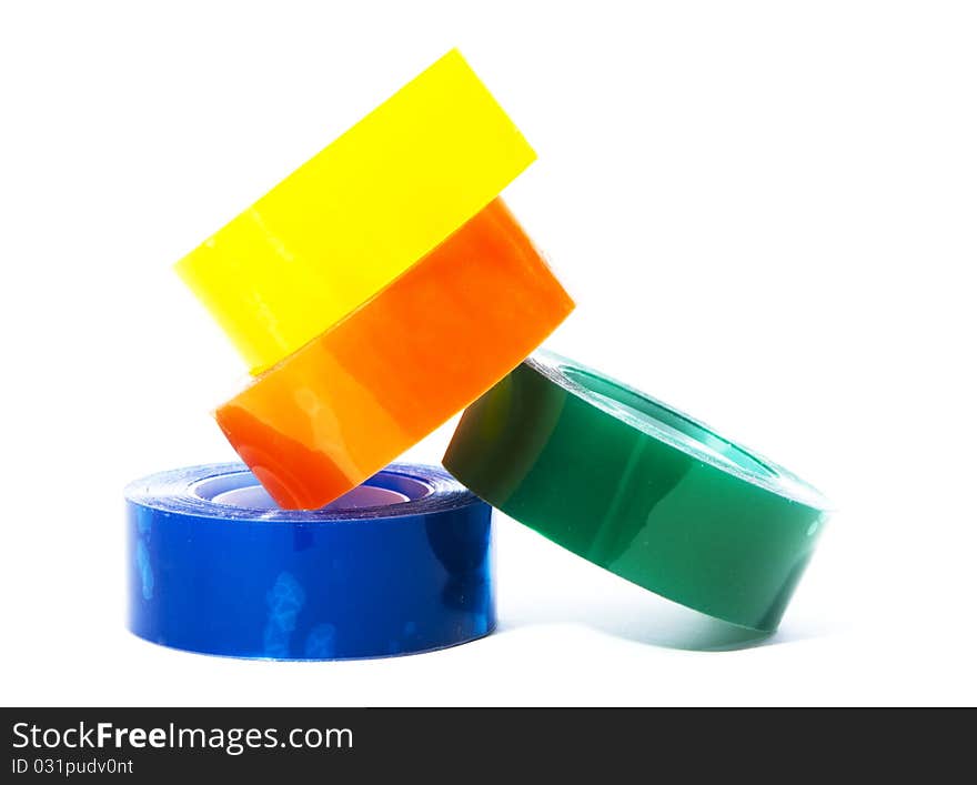 Office sellotape pile