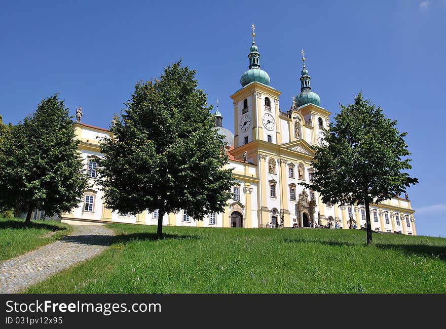 The Basilica Minor of the Visitation of the Virgin Mary on the Holy Hill near Olomouc city. Pilgrimage church (holy shrine). Built 1669-79. Architect - Giovanni Pietro Tencalla. In 1995 - visitation of pope John Paul II.
Czech republic, Europe.