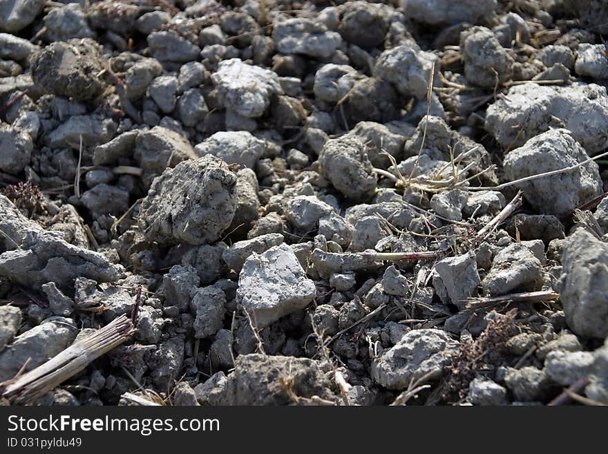 Agricultural field background, particular of soil. Agricultural field background, particular of soil