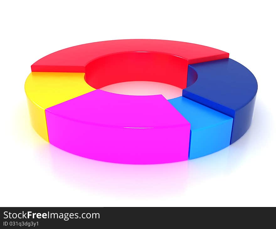 Diagram from a varicoloured plastic 3