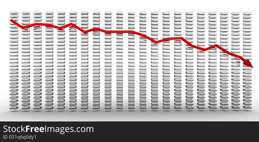 The graph of incidence of flattened boxes chrome and chrome hands on the mirror surface