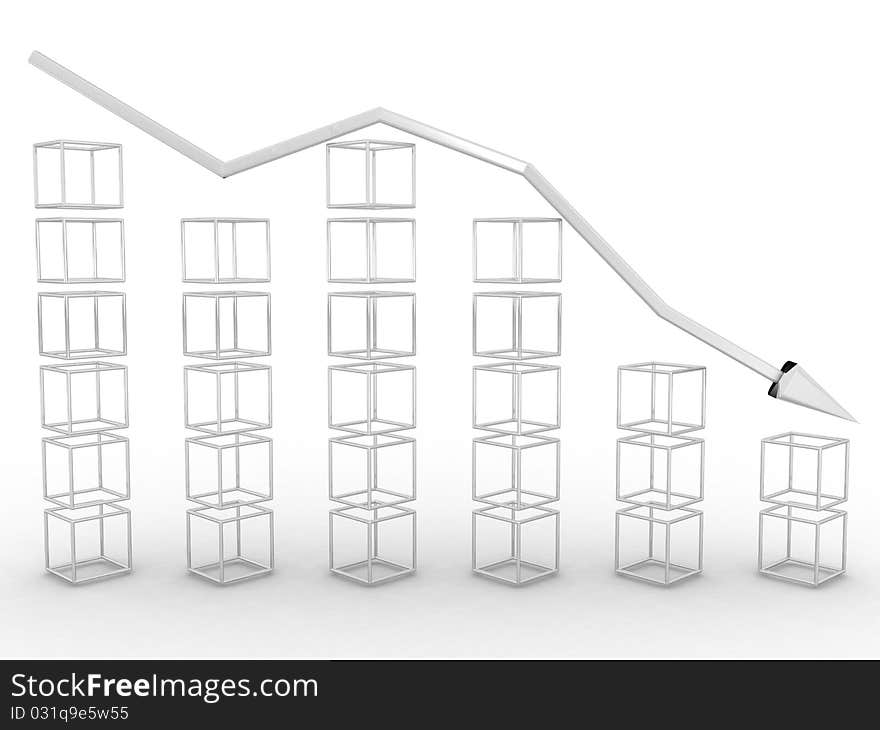 Graph Of Recession Chrome Edges Of Cubes