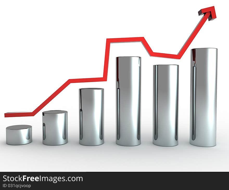 Schedule of cylindrical steel beams on a white background