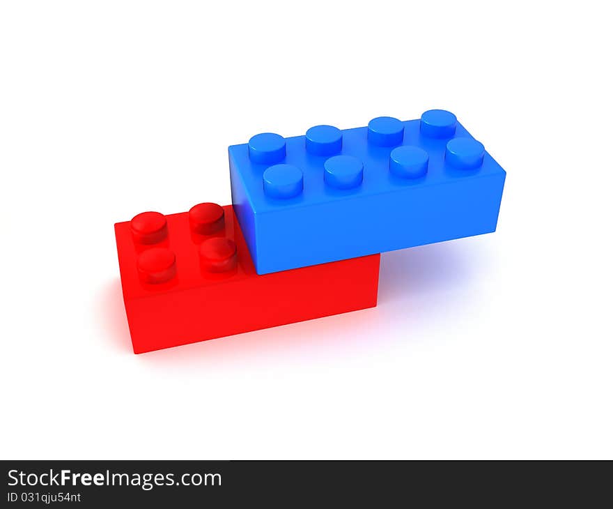 Red and blue cube