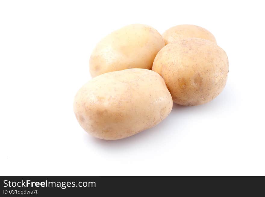 Potatoes isolate on  white background