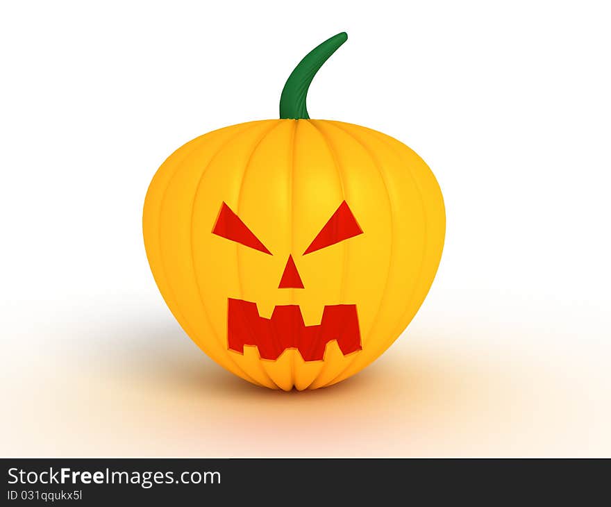 Pumpkin With A Large Head Made Of Plastic