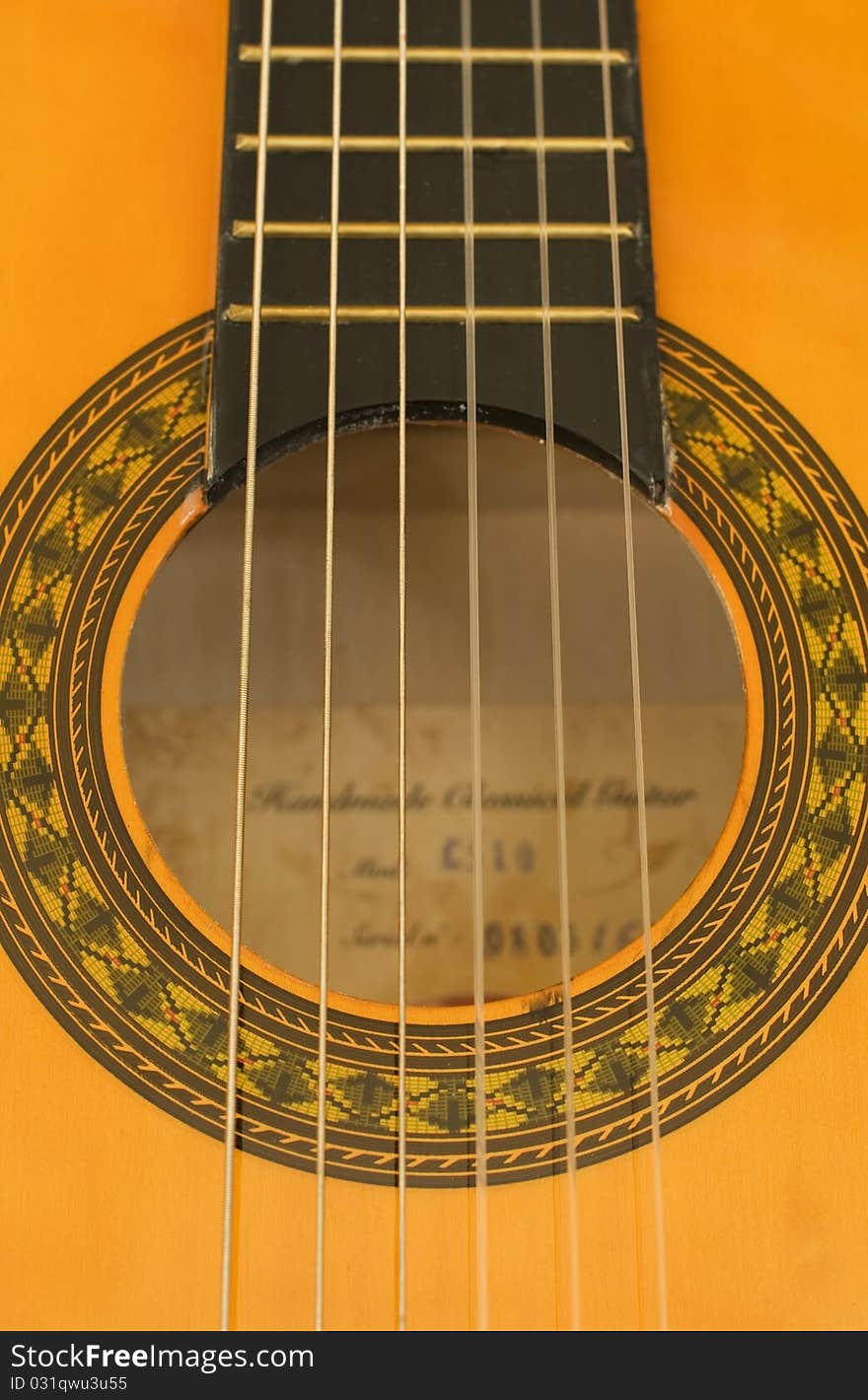 Detail of a Portuguese guitar