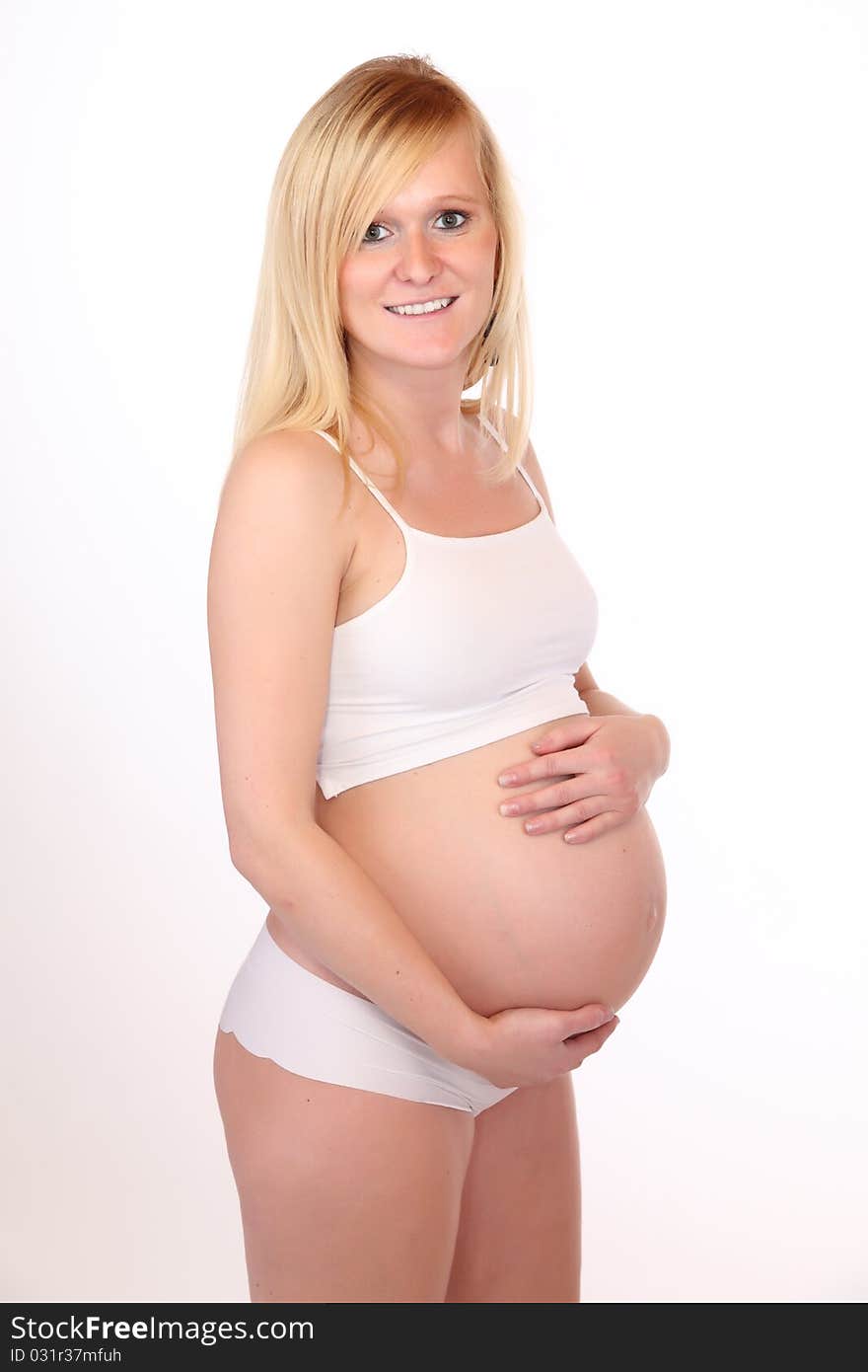 Pregnant blond Teen woman