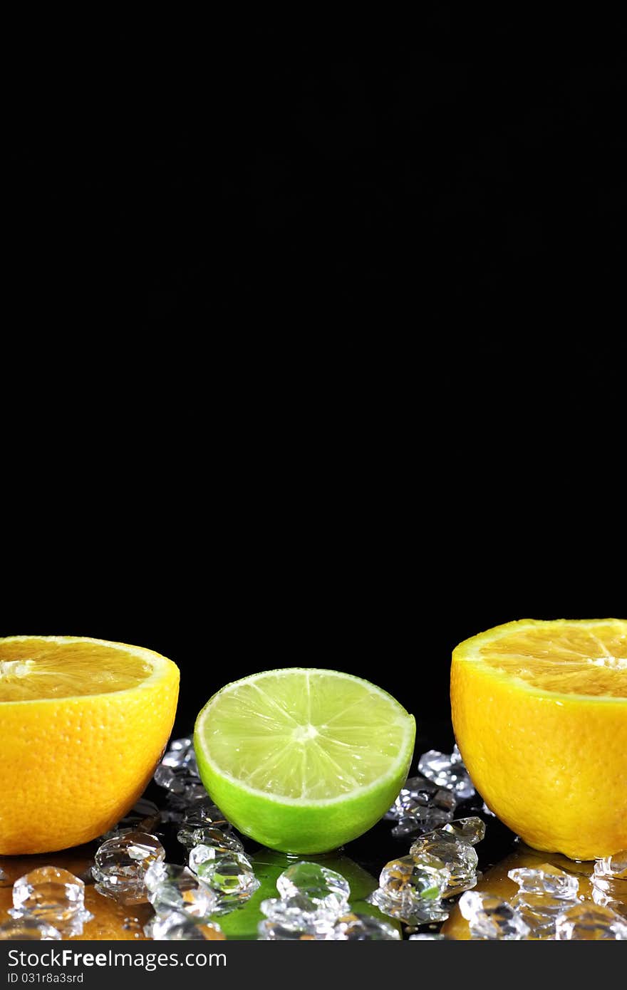 Two orange and lime