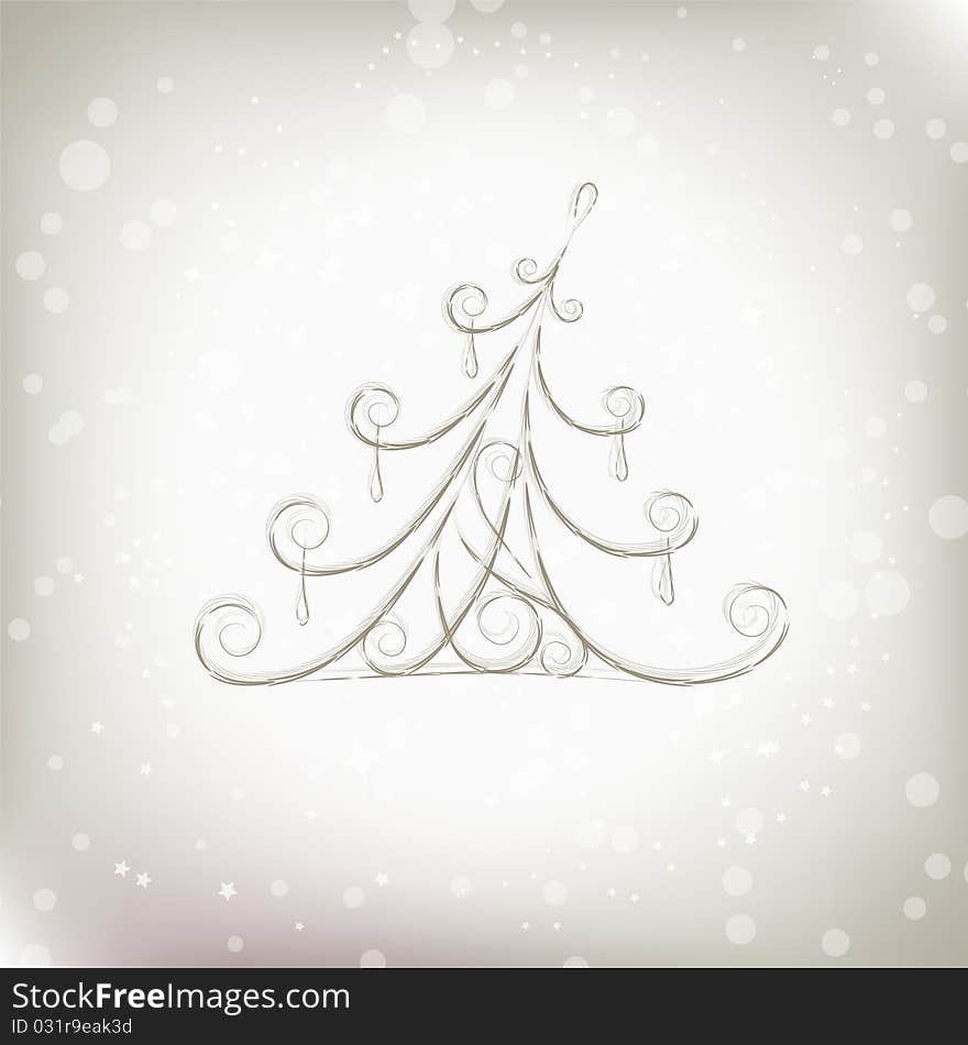 Christmas Tree Beautiful For Your Design