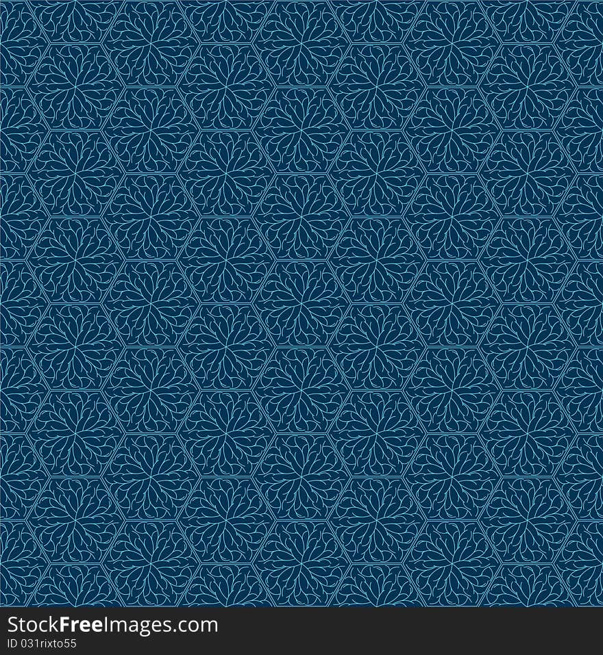 Pale blue damask seamless  wallpaper pattern. Vector. ESP 8