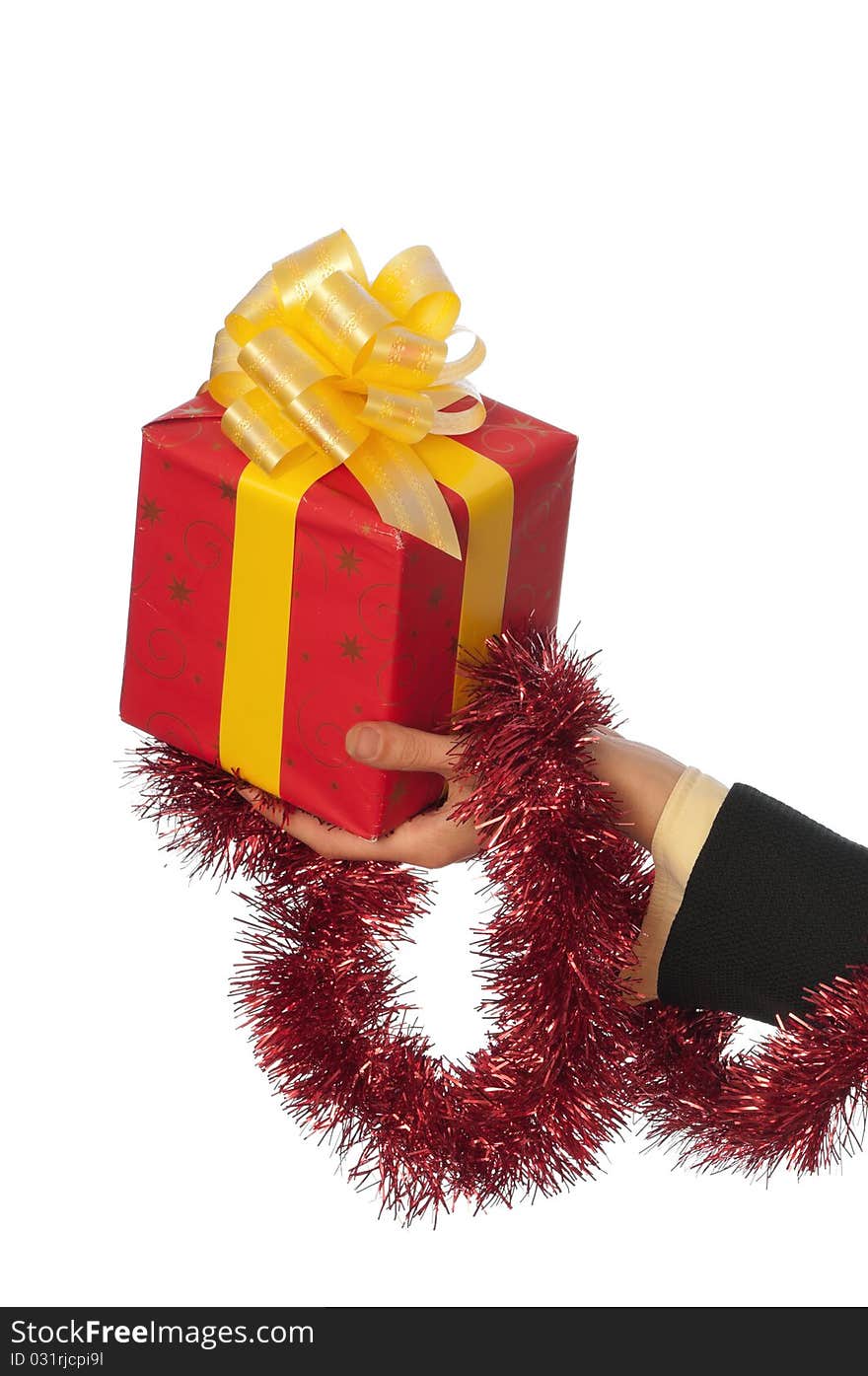 Gift with yellow bow