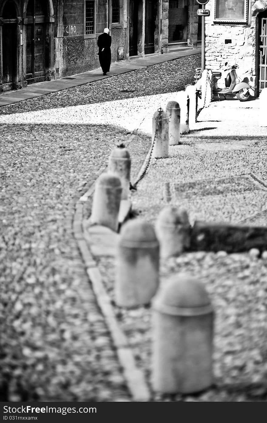 Priest between churches