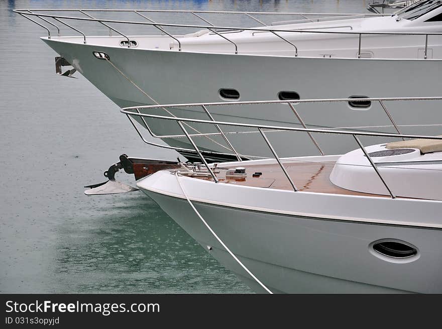 Two yacht in harbor