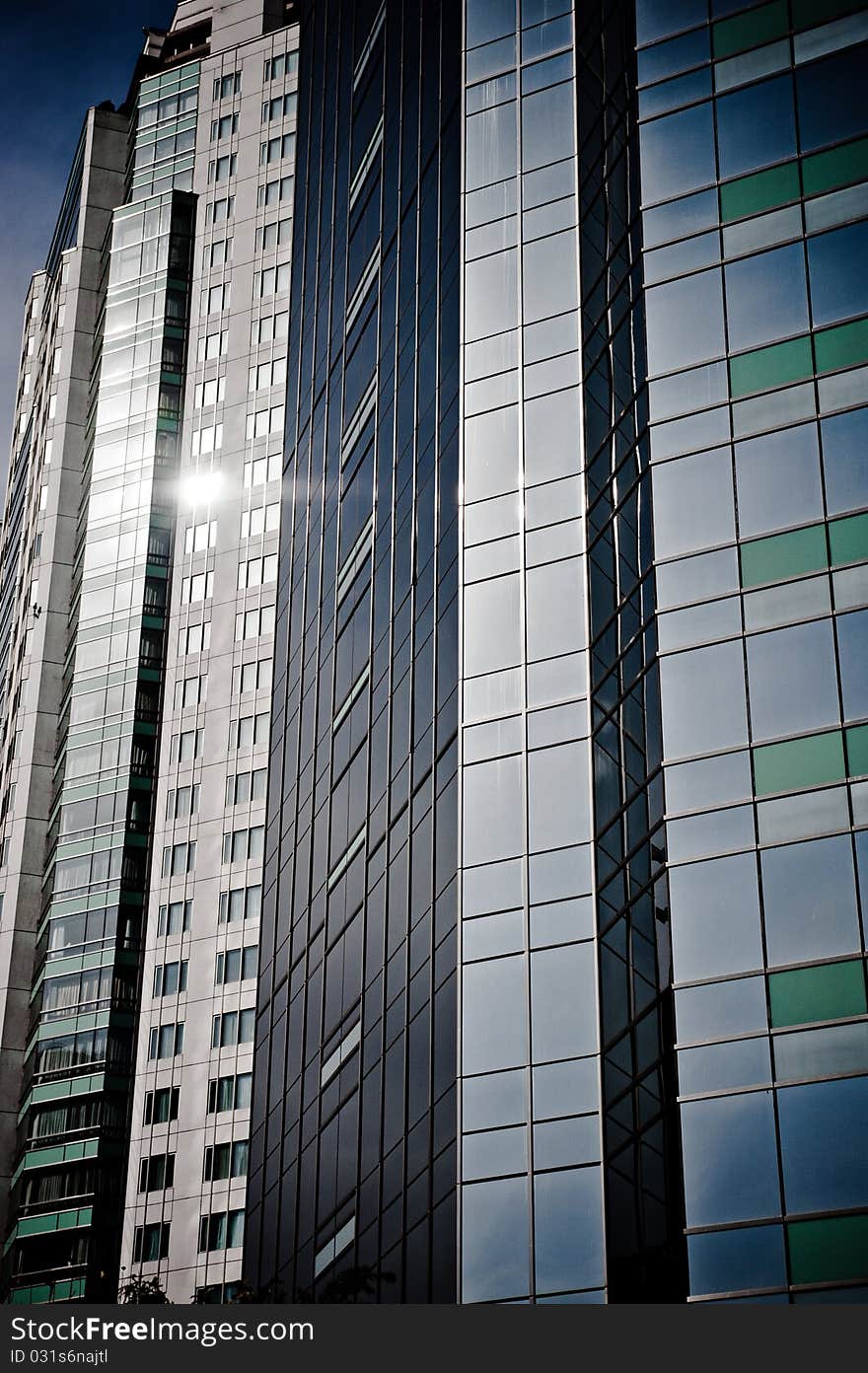 Skyscraper windows in a metropolis. Skyscraper windows in a metropolis