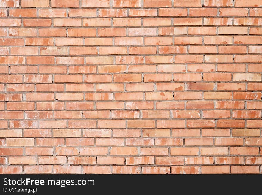 Red brick wall texture frontface