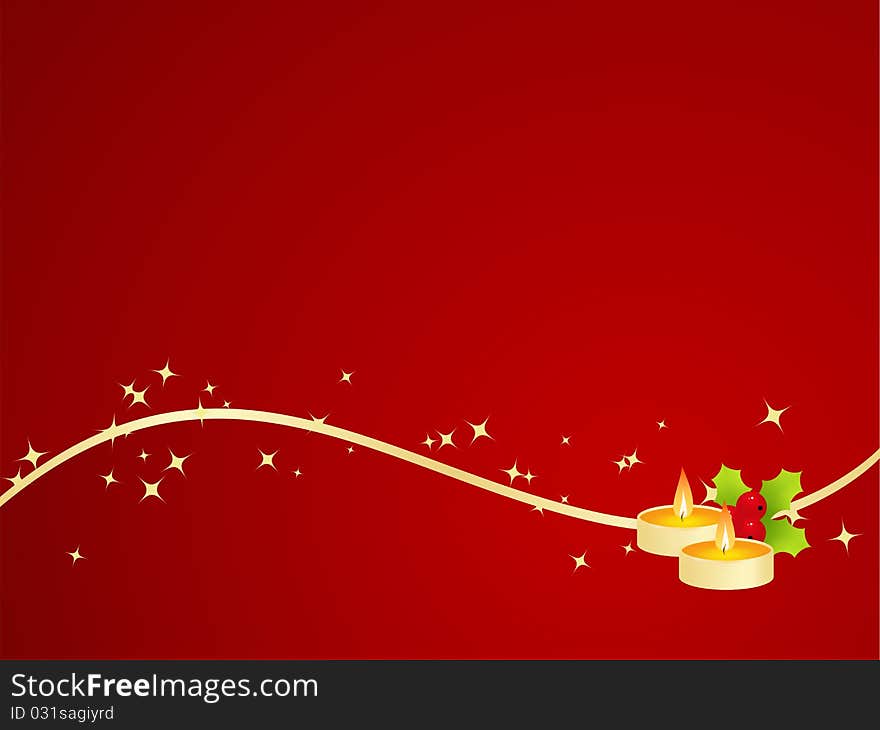 Red background with new year decorations. Vector illustration. Red background with new year decorations. Vector illustration.