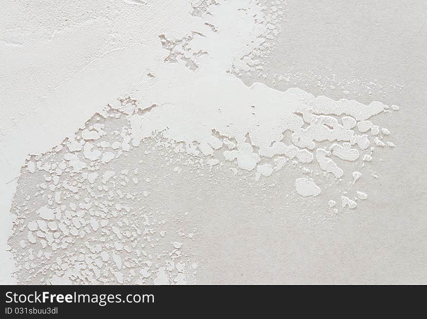 The white plastered wall closeup